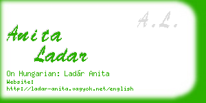 anita ladar business card